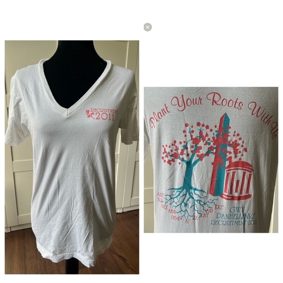 Women’s GWU Panhellenic Sorority Recruitment American Apparel T-Shirt Size Small - Picture 1 of 4